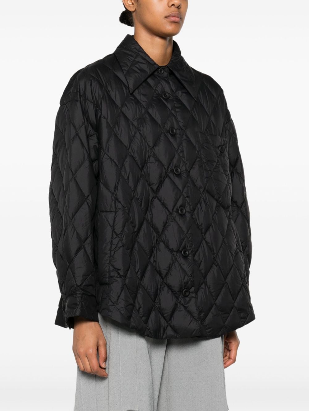 Shop Jnby Quilted Jacket In Black