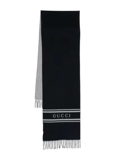 Gucci logo-intarsia scarf