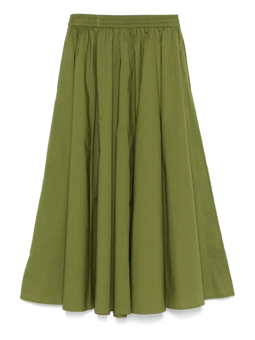 Shop Michael Michael Kors Pleated Midi Skirt In Green