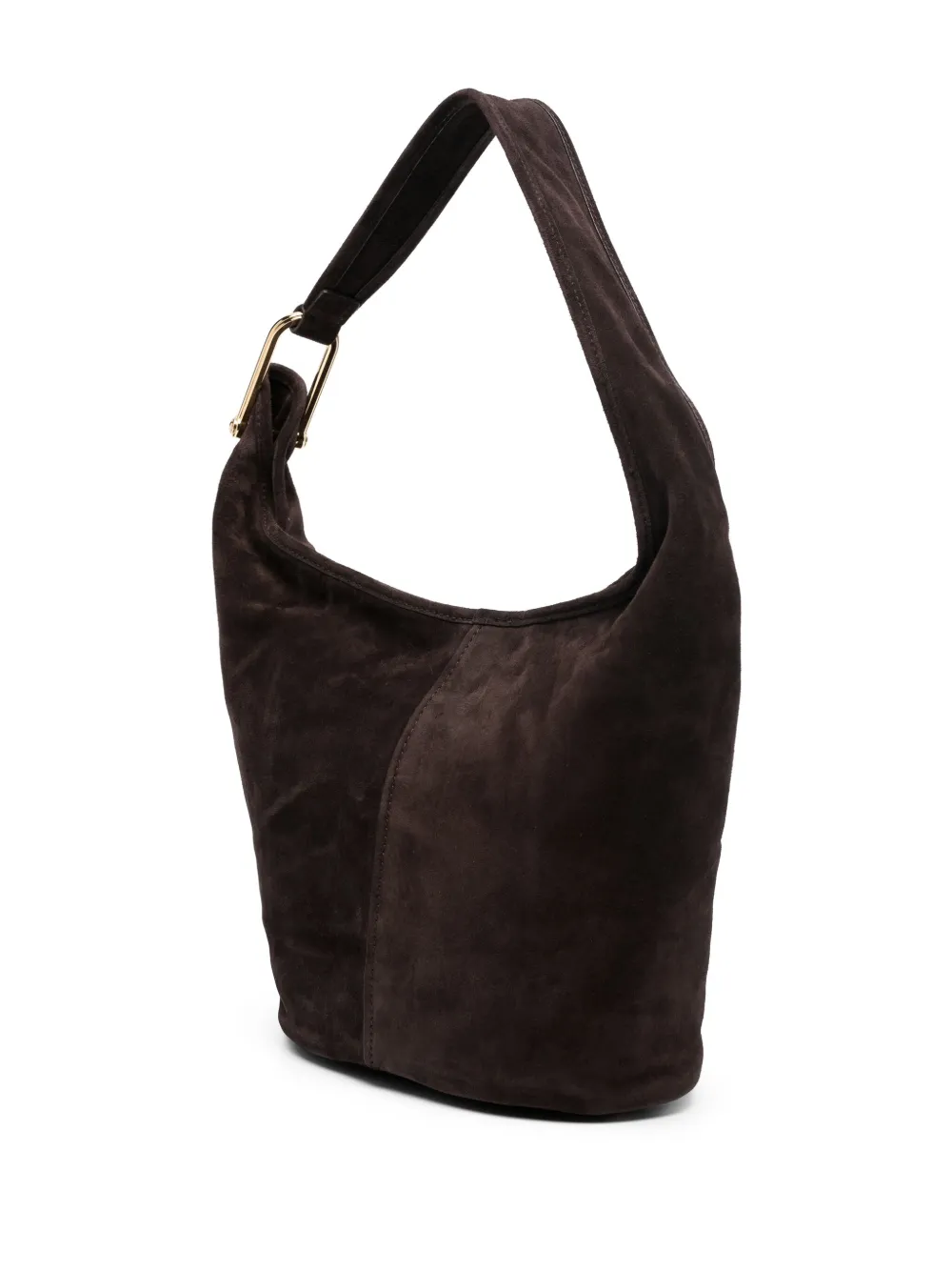 Michael Kors Medium suède schoudertas Bruin