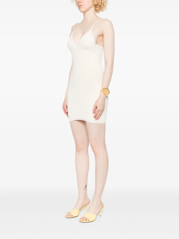 【送料&関税込】Jacquemus La Mini Robe Scala Mini Dress Jacquemus La Mini Robe Scala Dress | Neutrals | FARFETCH CA