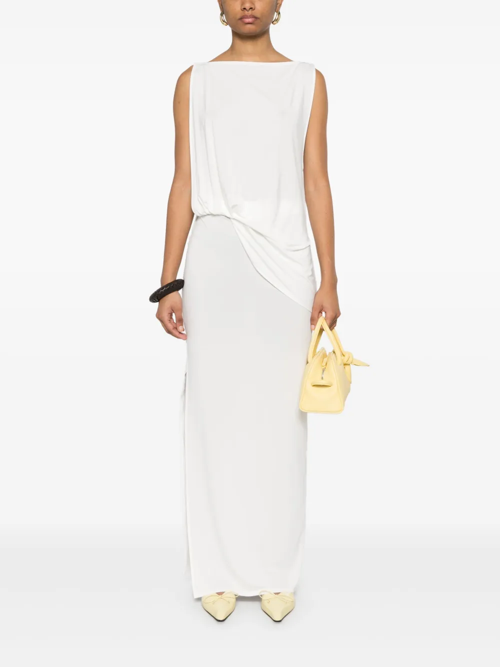 Jacquemus The Peplo maxi-jurk - Wit