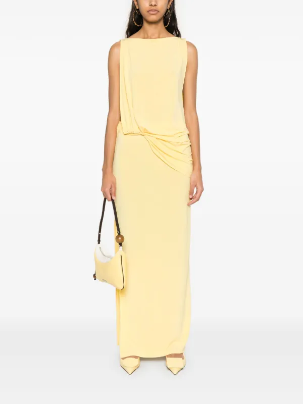 Jacquemus La Robe Peplo Dress | Yellow | FARFETCH