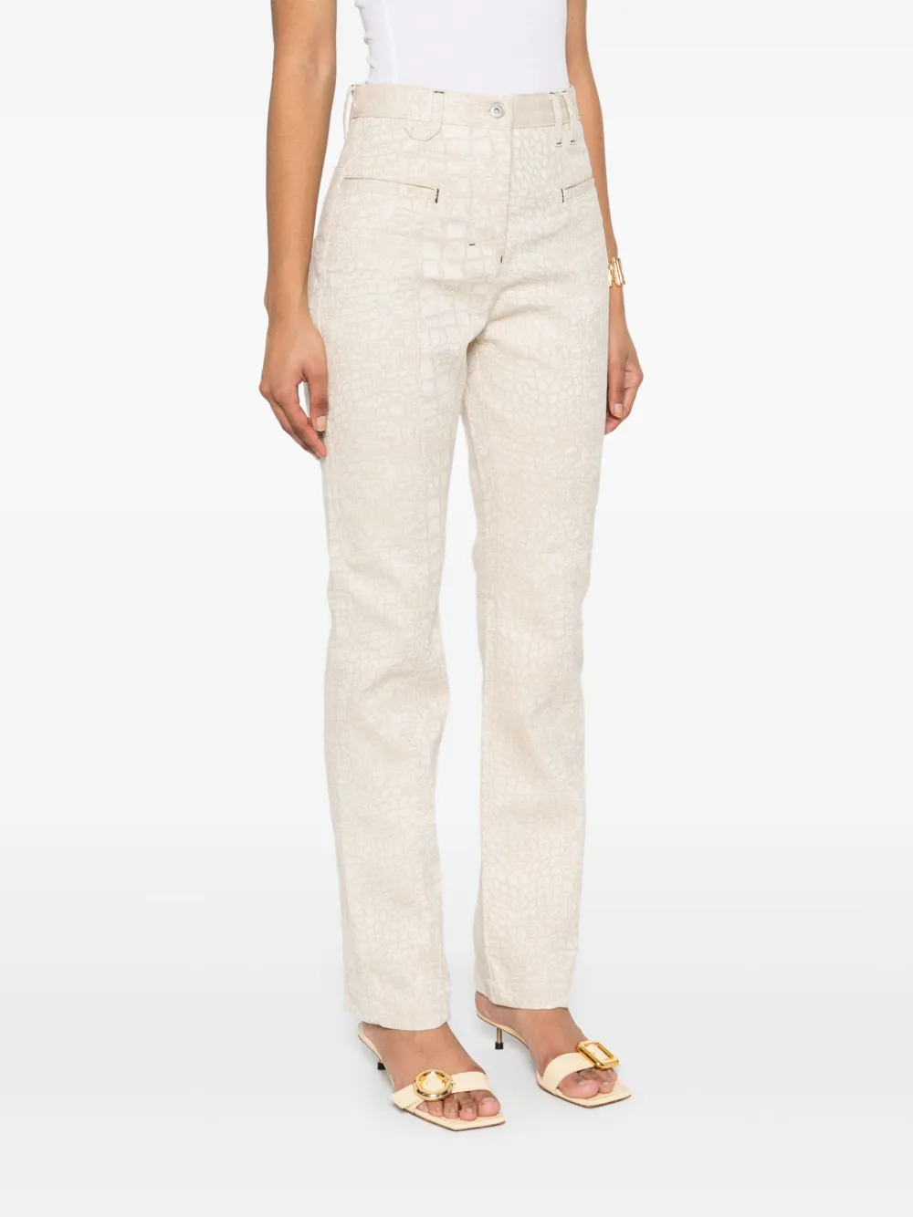 Jacquemus Le De-Nîmes Norma jeans Beige