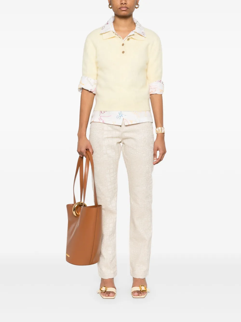 Jacquemus Le De-Nîmes Norma jeans - Beige