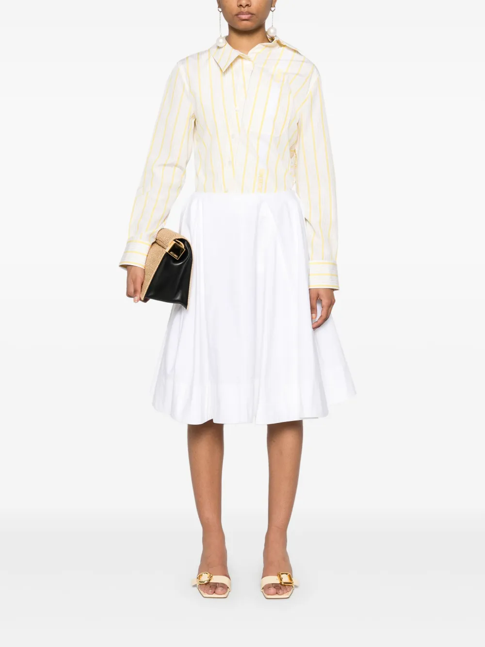 Jacquemus La Jupe Salon midi-rok - Wit