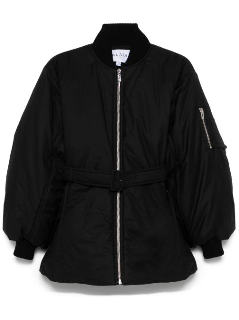 Alaïa belted bomber jacket