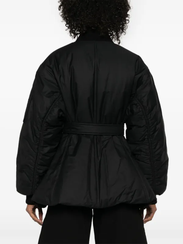 Alaïa Belted Bomber Jacket | Black | FARFETCH