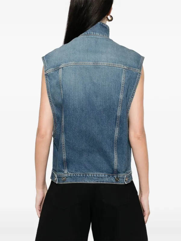 Alaïa Denim Vest | Blue | FARFETCH