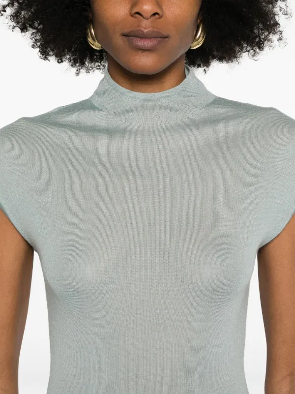 Alaïa Cashmere Maxi Dress | Blue | FARFETCH