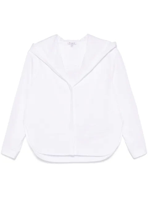 Alaïa poplin hooded shirt