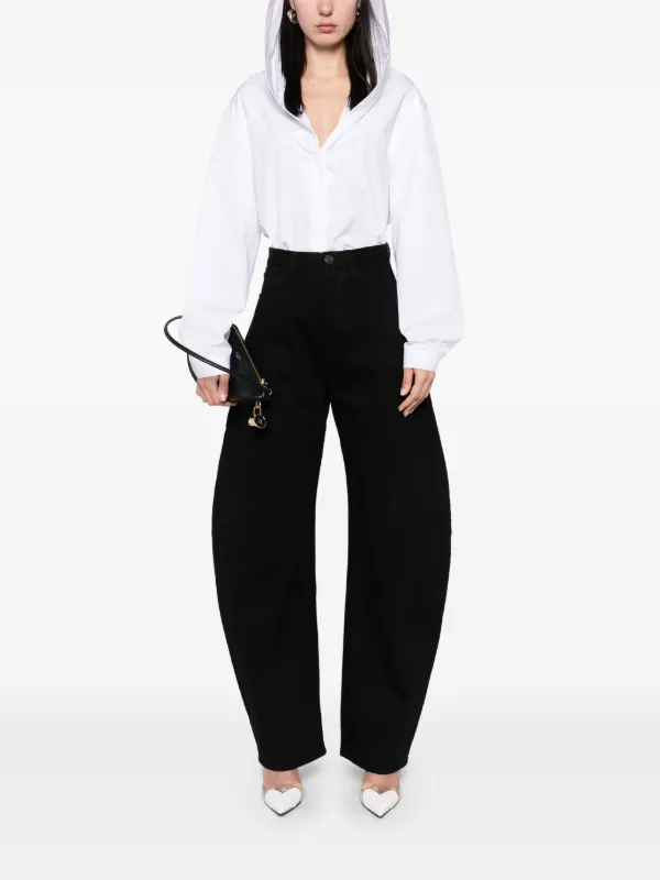 Alaïa Poplin Hooded Shirt | White | FARFETCH