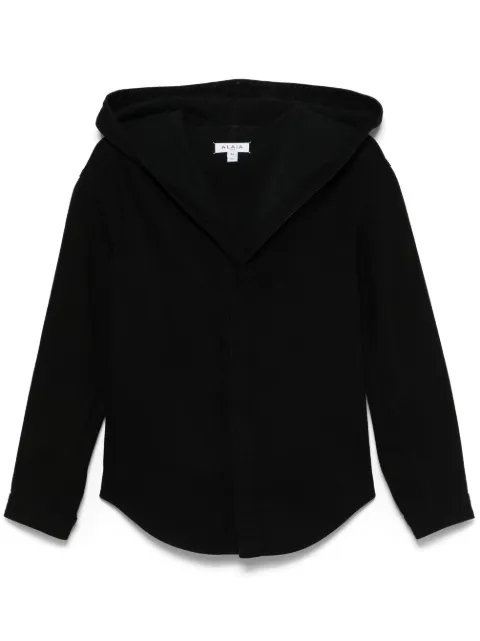 Alaïa hooded denim shirt