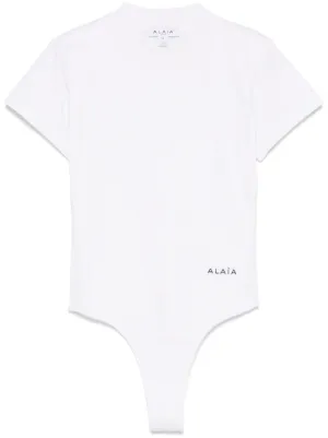 Tシャツ・カットソー ALAIA JERSEY T-SHIRT shirt with logo Alaïa - SchaferandweinerShops Morocco - T