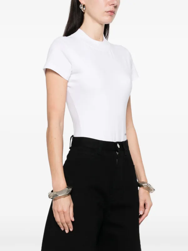 Alaïa logo-embroidered Bodysuit | White | FARFETCH