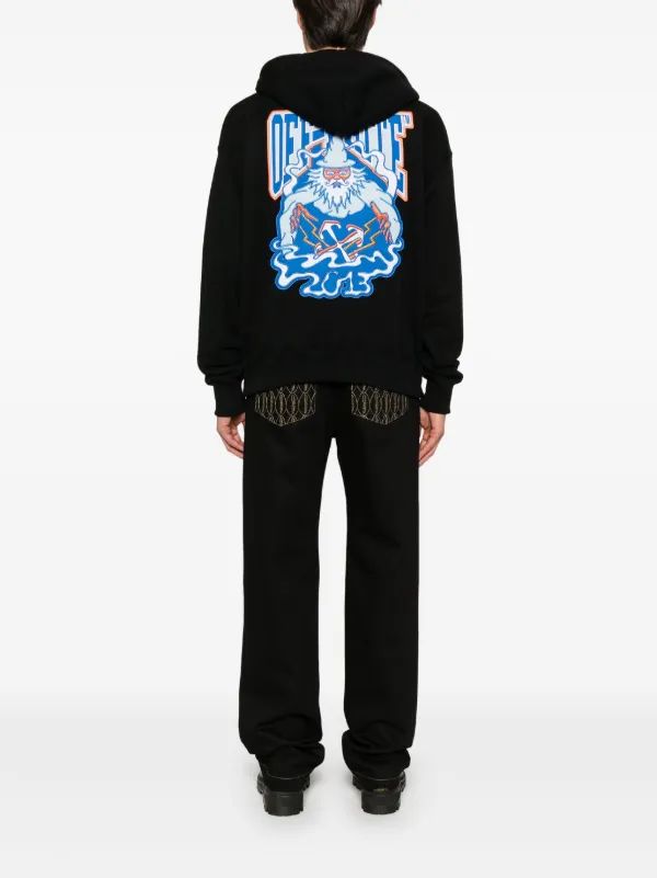 【Off White】STITCH DIAGS SKATE HOODIE★関税送料込み Off-White Wiz Patch Skate Hoodie | Black | FARFETCH ID