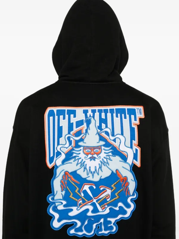 Off-White Wiz Patch Skate Hoodie | Black | FARFETCH ID