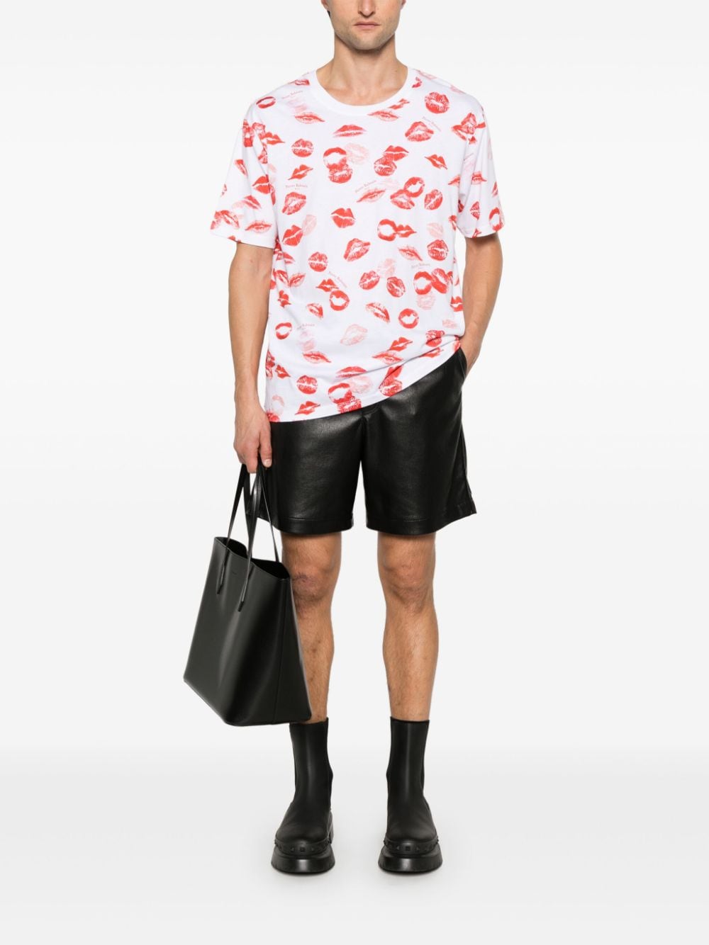 Balmain kiss-print T-shirt - Wit