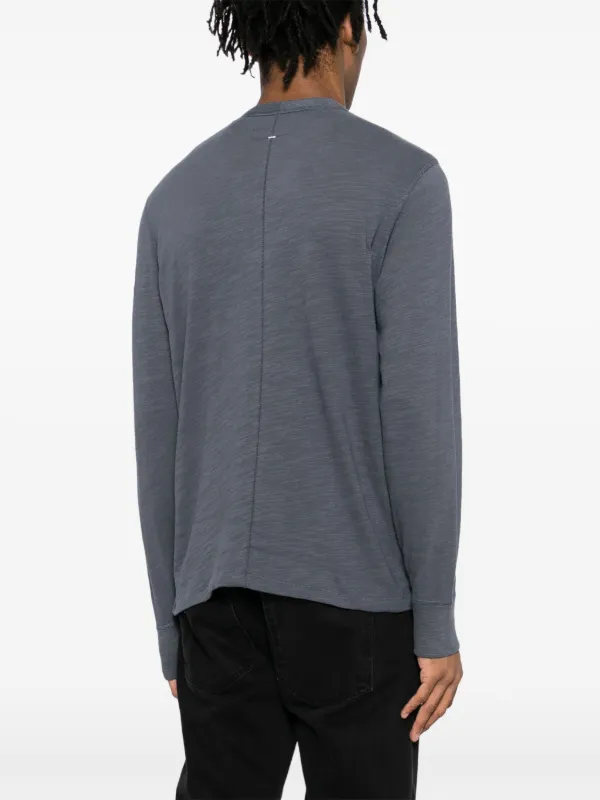 Rag & Bone Classic Flame ヘンリーネック ポロシャツ | ブルー
