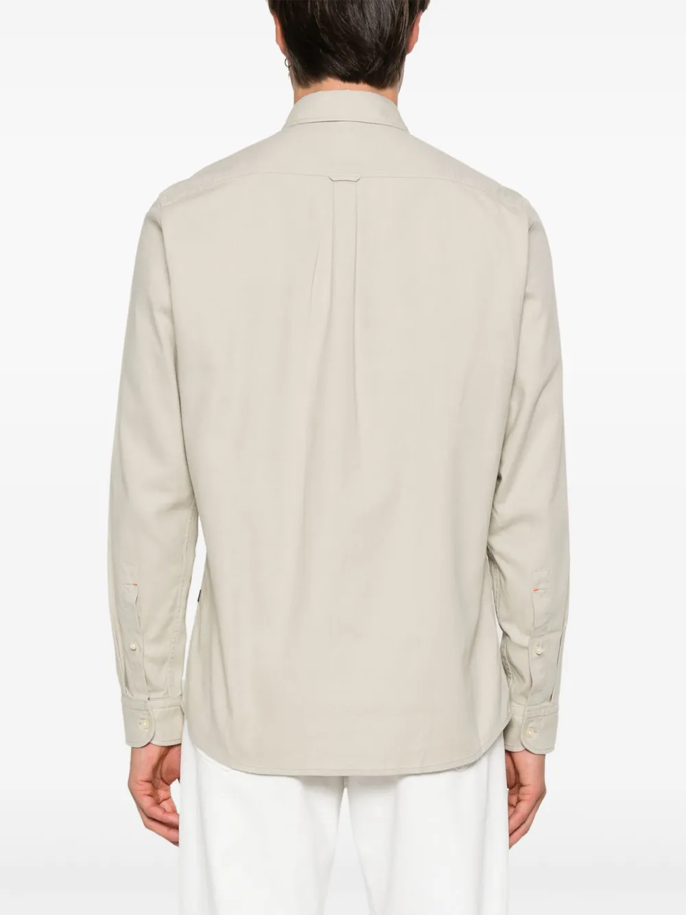 BOSS Katoenen overhemd Beige
