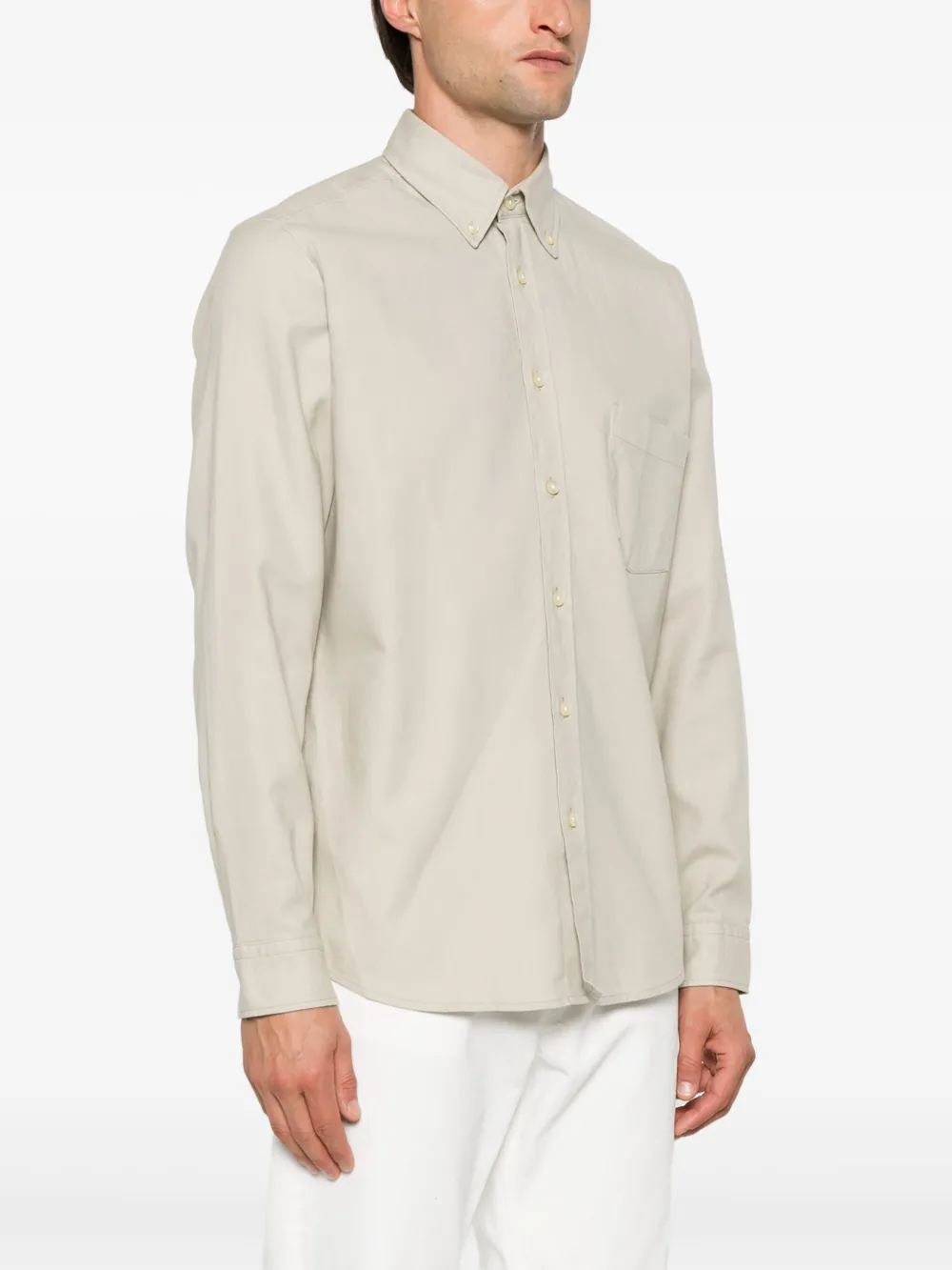 BOSS Katoenen overhemd Beige