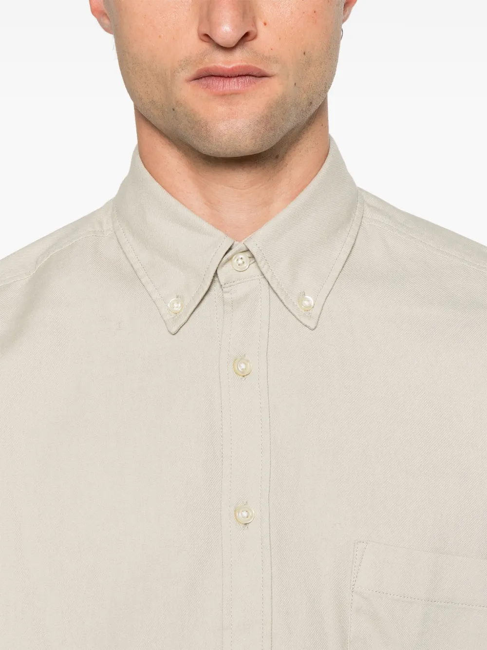 BOSS Katoenen overhemd Beige