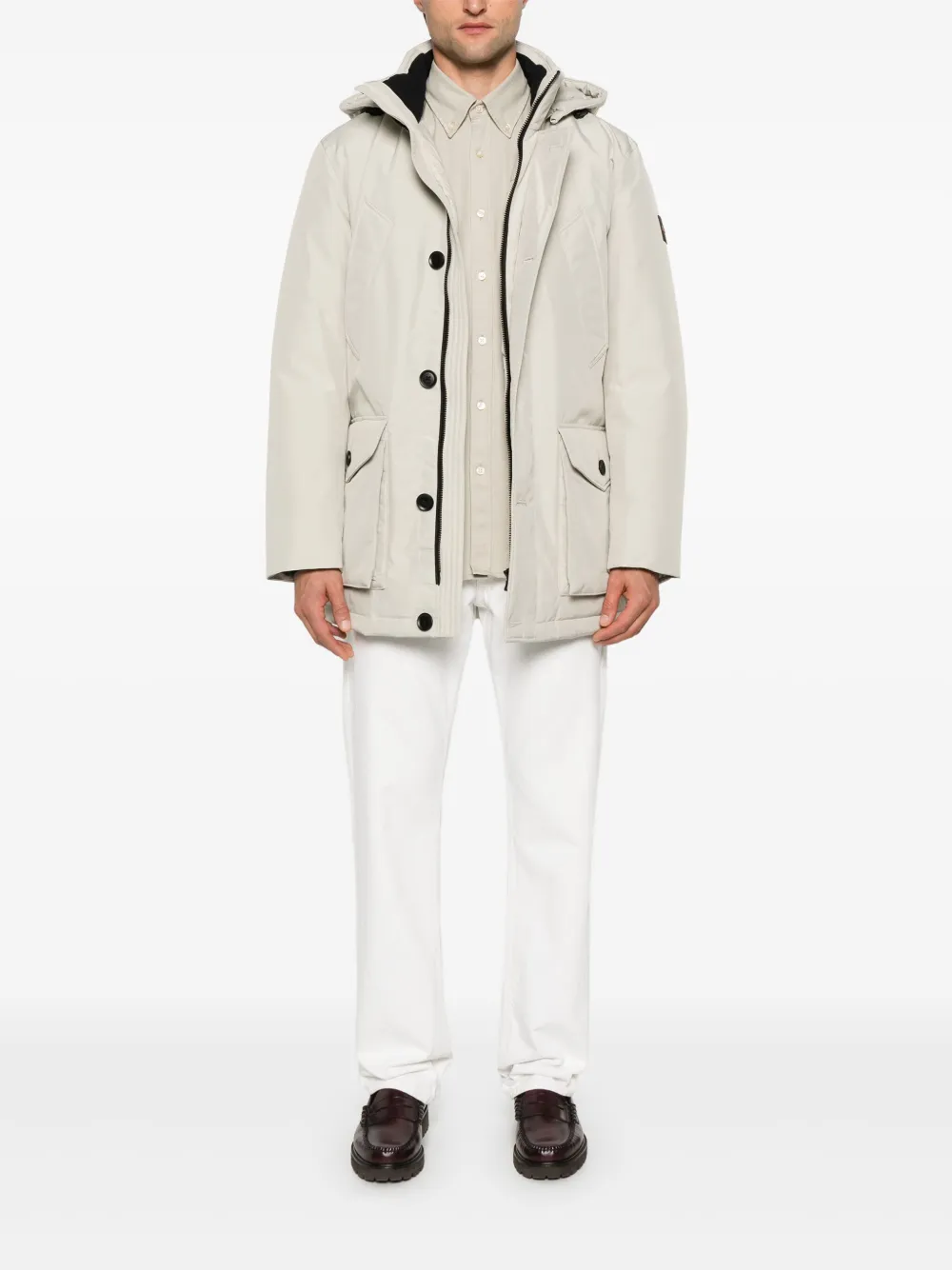 BOSS Gewatteerd jack - Beige