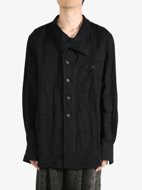 Ziggy Chen asymmetric-collar shirt