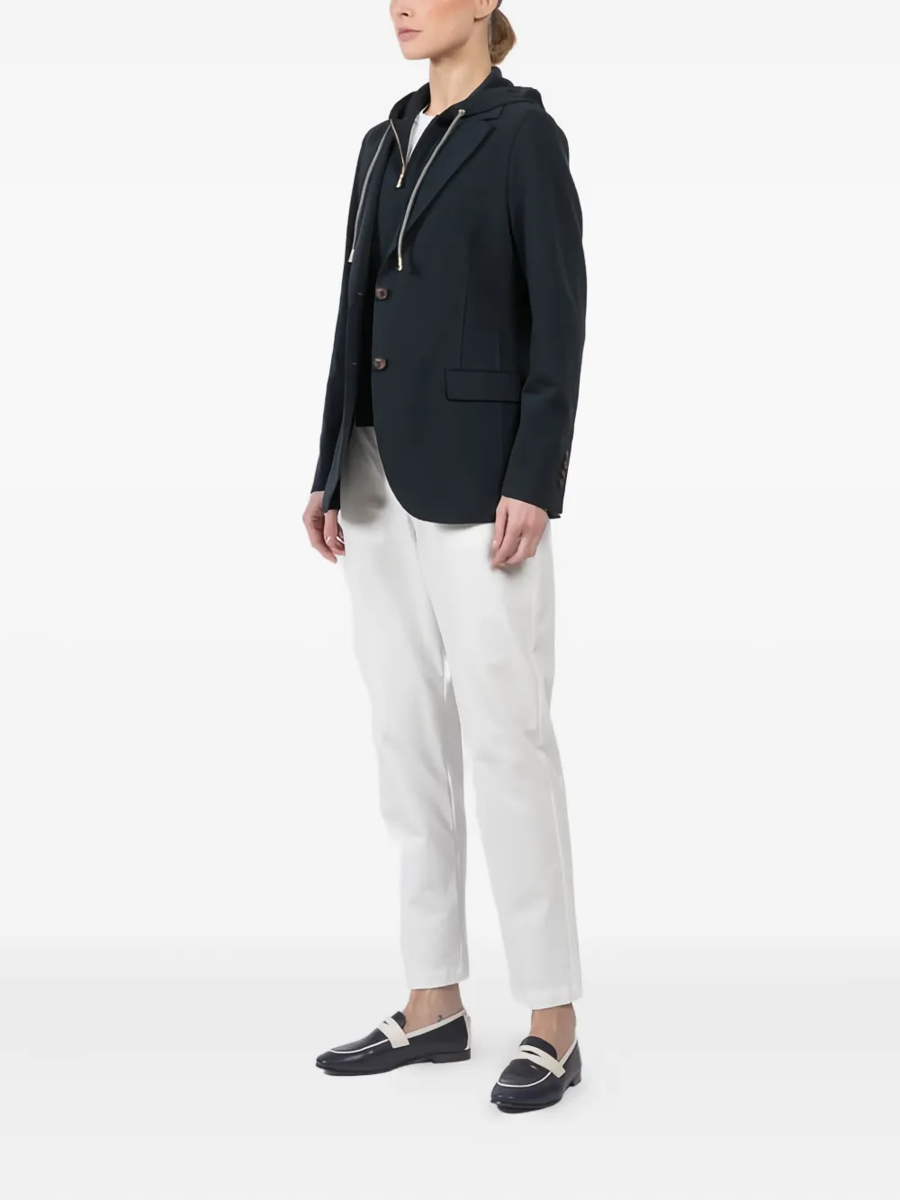 Eleventy Jack met afneembare kraag Blauw