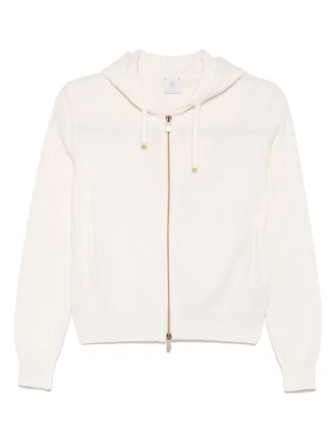 Eleventy hoodie tejida con cierre