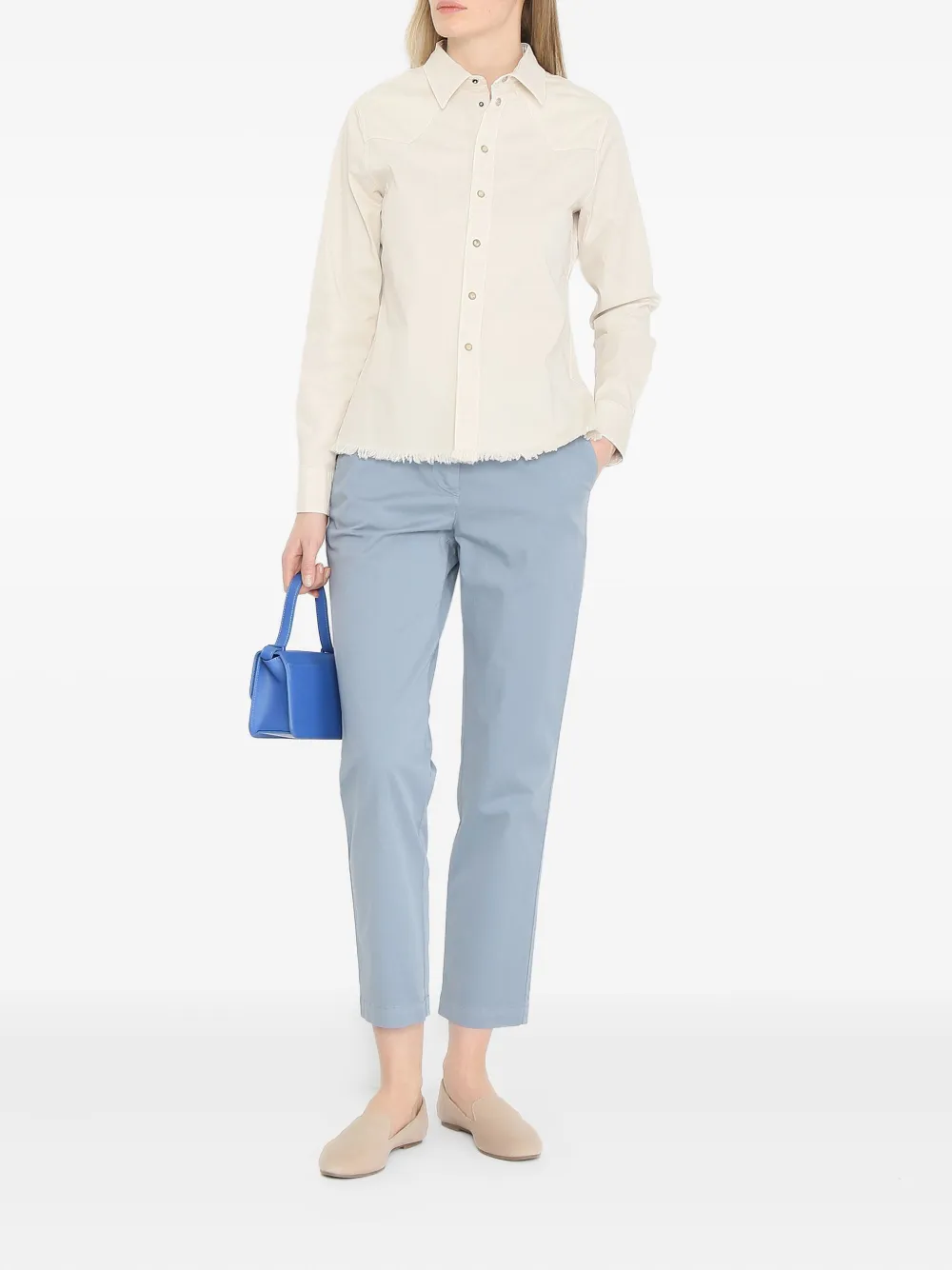 Eleventy fringed shirt - Beige