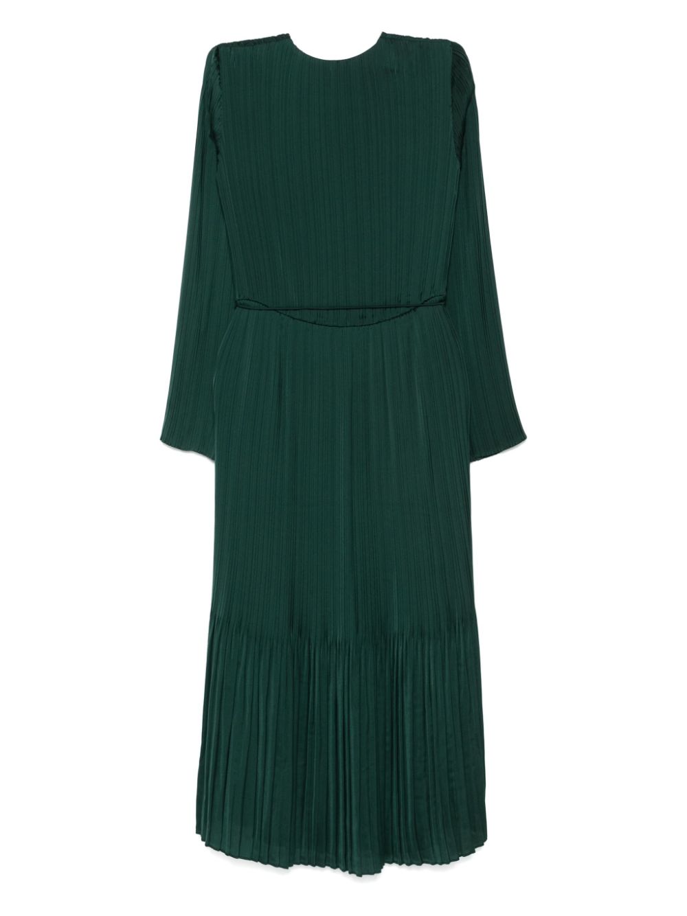 Vince pleated midi dress - Groen