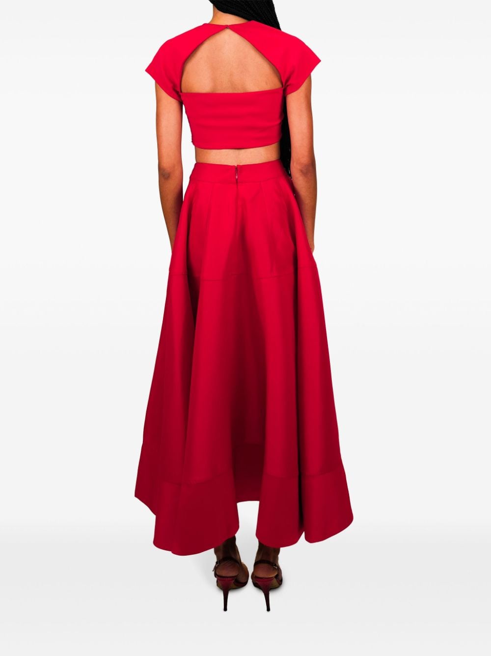 Shop Azeeza Avani Midi Skirt In Garnet