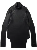 Julius coated high-neck jumper - Black