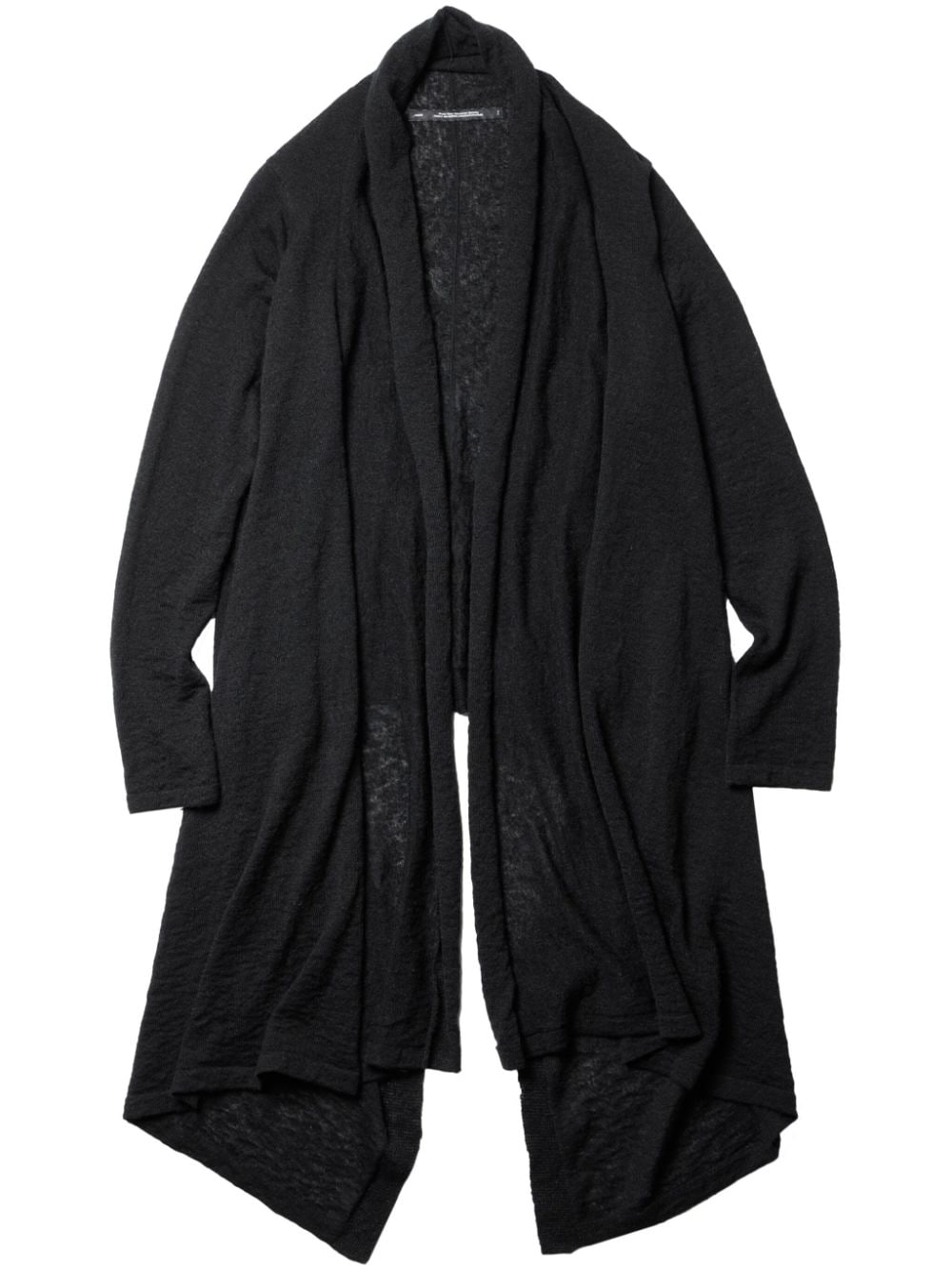 Julius long knit cardigan - BLACK