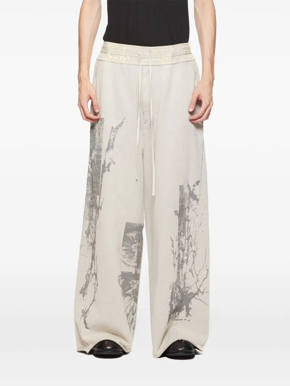 Julius Rift broek met wijde pijpen - Beige