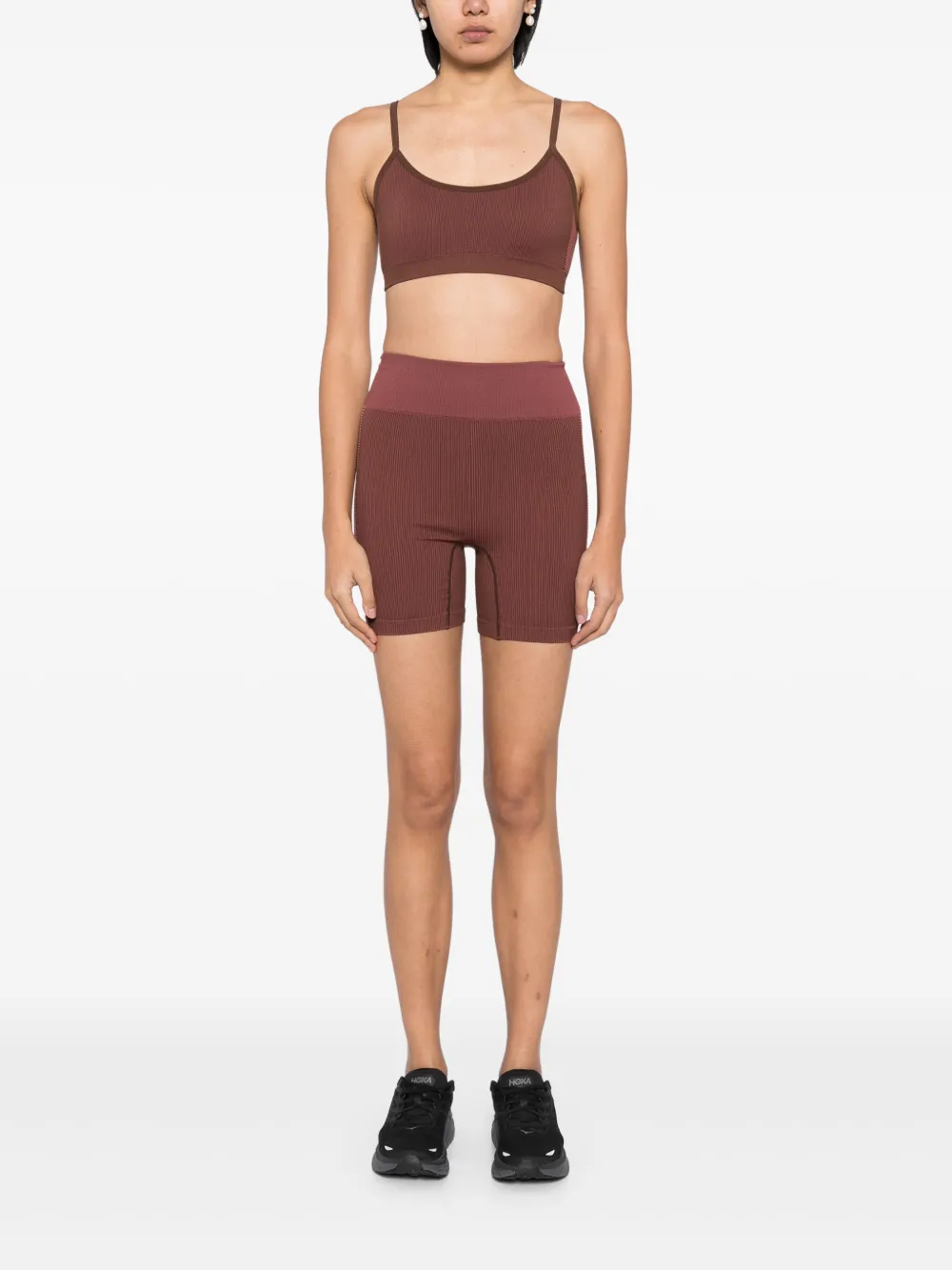 The Upside ribbed seamless shorts - Brown