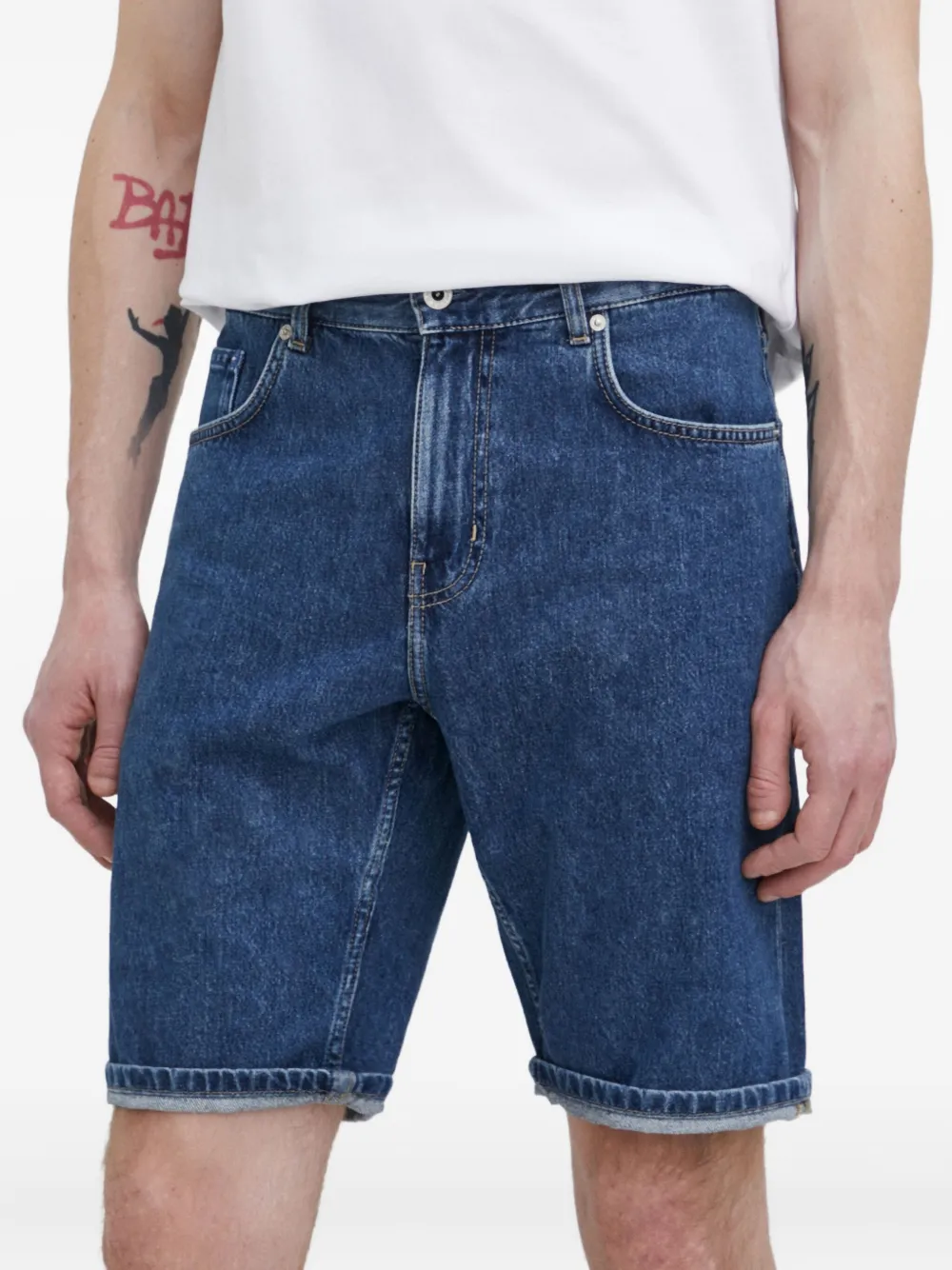 Karl Lagerfeld Jeans Denim shorts met zak Blauw