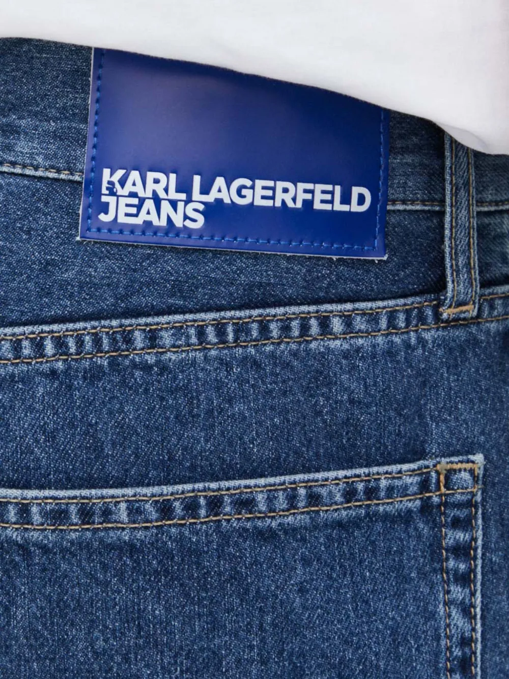 Karl Lagerfeld Jeans Denim shorts met zak Blauw