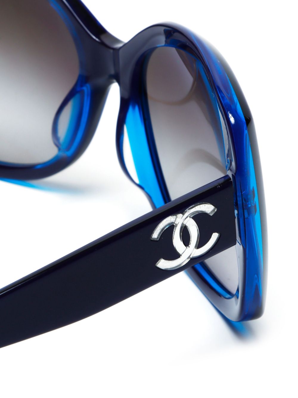 Cheap HOT SALE CHANEL 2000s logo oversize-frame sunglasses Women