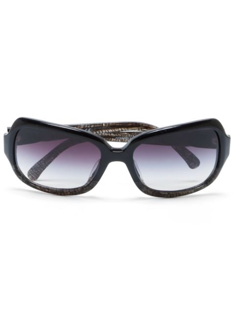 CHANEL 2000s logo oversized-frame sunglasse Women