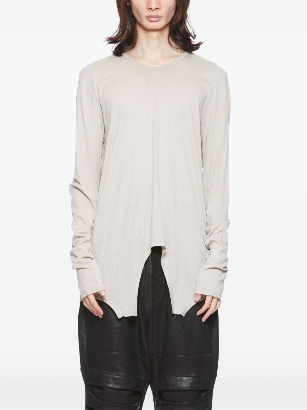 Julius Arch Hem long sleeve top - Wit