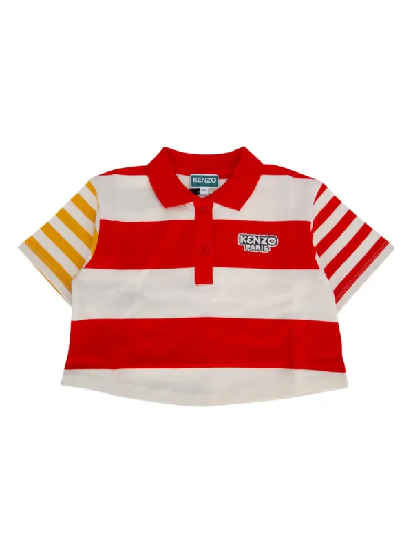 Kenzo Kids logo embroidered Polo Shirt Red FARFETCH CA