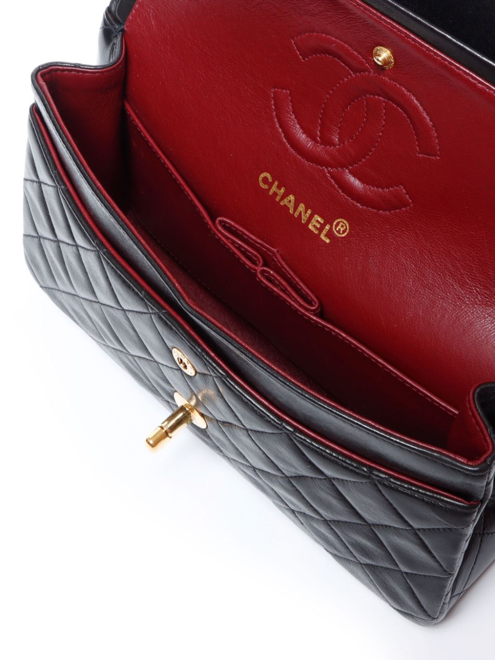 Affordable HOT SALE CHANEL 1991-1994 small Double Flap shoulder bag Women