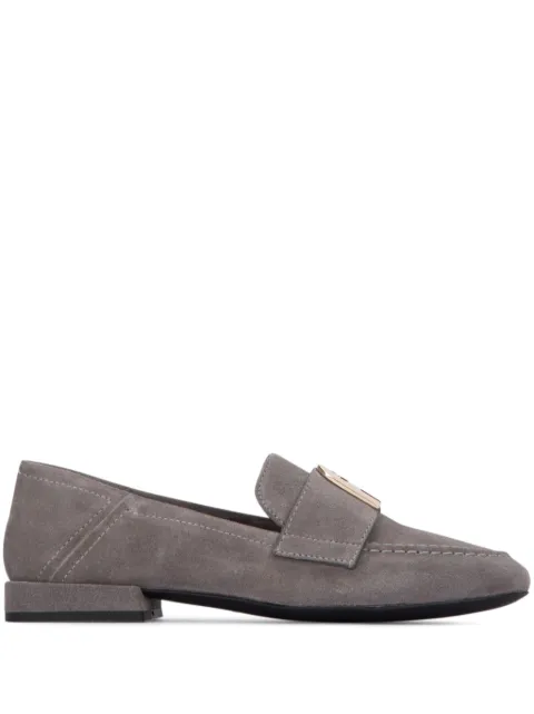 Furla mocasines de gamuza con placa