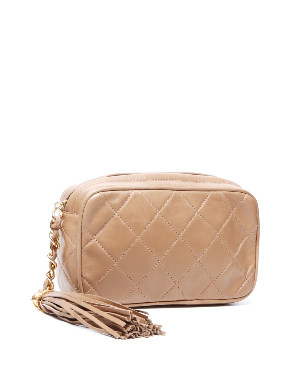 Cheap HOT SALE CHANEL 1989-1991 diamond-quilted tassel clutch Women