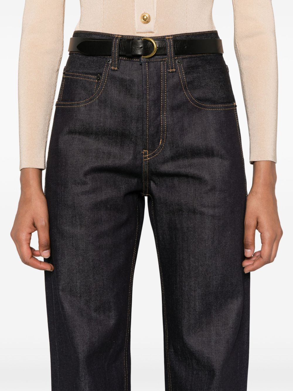 Shop Saint Laurent Straight-leg Jeans In Blue