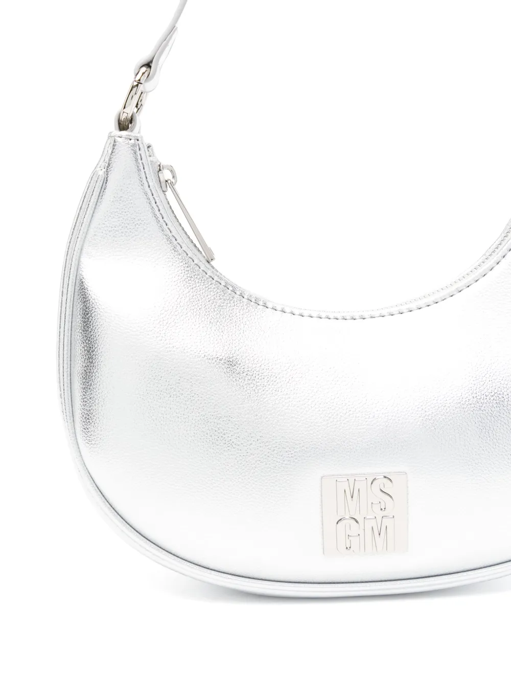 MSGM Kids Schoudertas met lamé effect Zilver