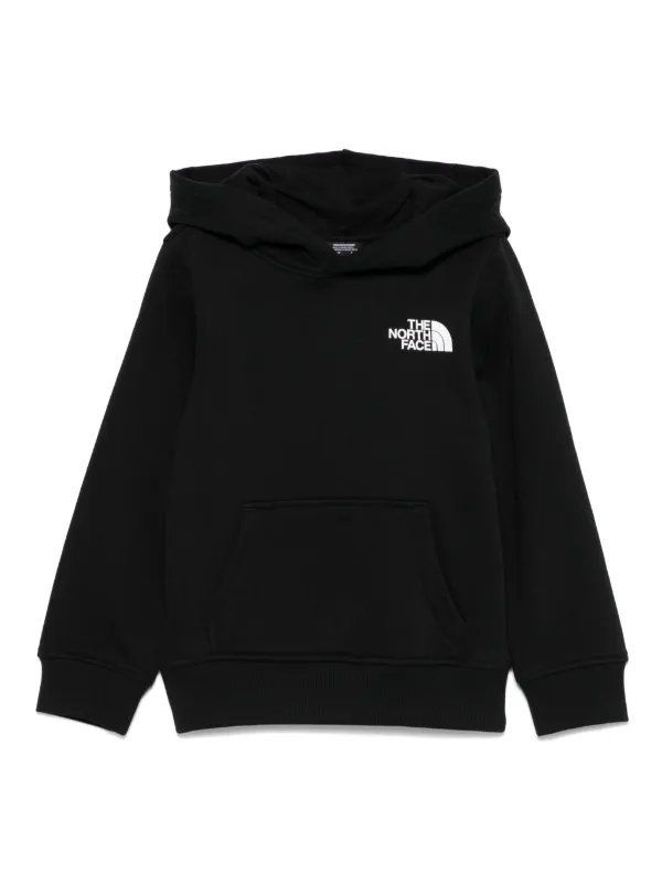 The North Face Kids logo print Hoodie Black FARFETCH BH