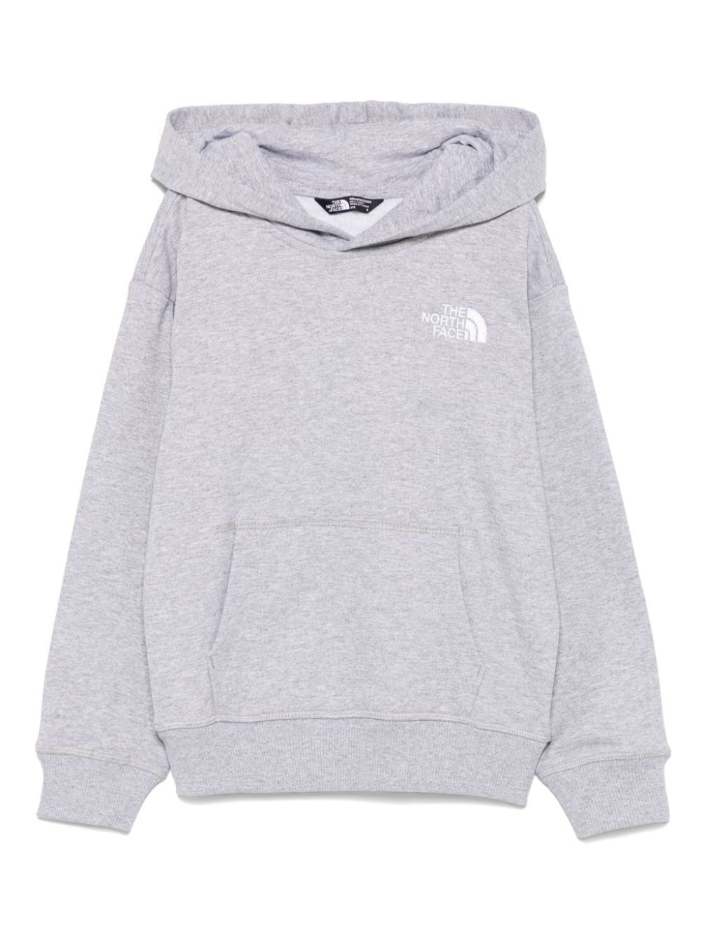 Shop The North Face Logo-embroidered Hoodie In Grey